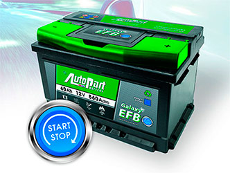 АКБ на авто со Start-Stop (AGM, EFB)